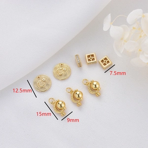 Exquisite 14K gold plated celestial pendants featuring moon, stars, and globe designs