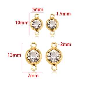 Detailed size parameters of 14k gold plated star spring ring jewelry connectors