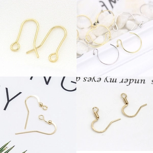 Selection of 14k gold and silver micro-set zircon round pendant DIY jewelry parts