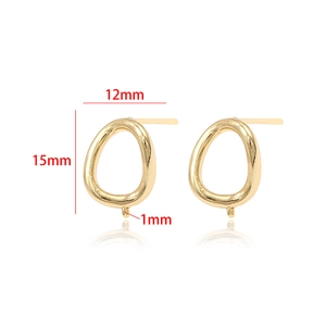 Connecteur losange plaqué or 14 carats avec zircon coloré pour création de bijoux DIY