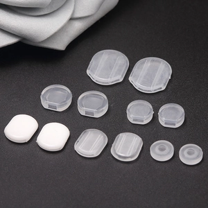 Almohadillas de silicona transparente para clips de oreja y almohadillas antideslizantes