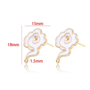 Detailed view of 14k gold-plated cloud earring charms with size dimensions 15x18mm