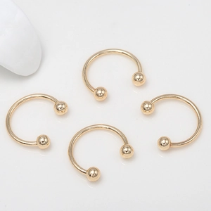 14k Vergoldet Kupfer Rund Clip On Ohrringe DIY Zubehör Schmerzlos Kreisförmig Barbell Schmuckherstellung Komponenten Damen