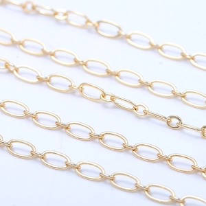 Polished 14k gold plated chunky link chain necklace for women with elegant metal texture