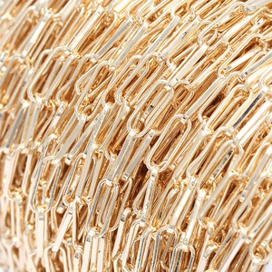 14K Vergoldete Gliederkette im Büroklammer Design für DIY Schmuckherstellung Zubehör