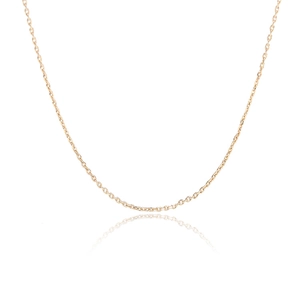 U-shaped 14k gold filled adjustable pearl needle chain necklace with bright metal finish
