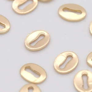 Goldener ovaler Schmuckverbinder mit Schlüsselloch für Halsketten DIY Bastelprojekte