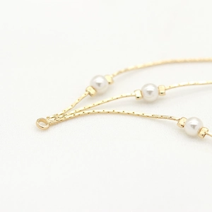 Ciondolo a catena con perle placcato oro 14K per creazione di gioielli fai-da-te di lusso