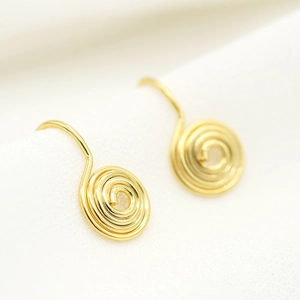 Clip per orecchini a spirale placcati in oro 14K lucido per gioielli fai da te senza buchi