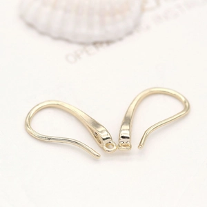 Gepolijste 14K vergulde messing DIY oorhaakjes met lussen voor het maken van sieraden