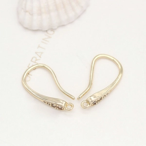 Vintage Messing 14K Vergulde Oorhaken Met Strass DIY Sieraden Onderdelen Traanvorm Oordraad Voor Sieraden Maken Accessoires