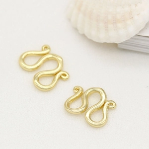 Connecteurs S en plaqué or 14K pour la fabrication de bijoux DIY colliers et bracelets