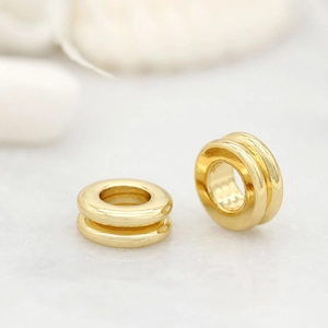 14K gold plated copper spacer beads for DIY jewelry making necklaces and bracelets