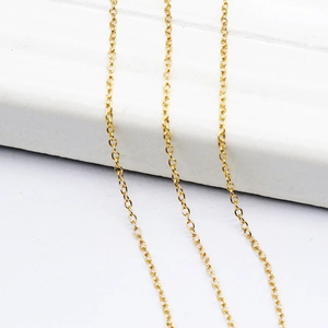 Chaîne à maillons en cuivre plaqué or 14k pour la création de bijoux DIY et colliers fins
