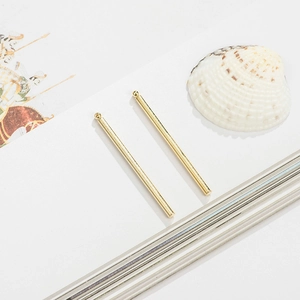Pendentifs longs en barres plaqués or 14K pour la création de bijoux DIY
