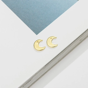 Gepolijste 14K vergulde maan hangers voor DIY sieraden maken oorbellen en armbanden