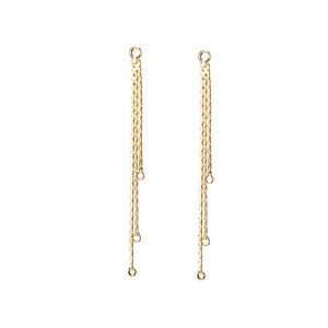 14K gold plated long tassel chain link for DIY jewelry earring making accessories