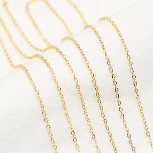 DIY 14k gold plated heart chain necklace with delicate links for jewelry making