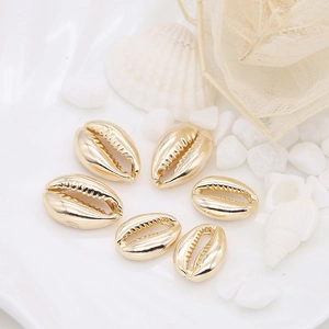 14K Vergulde Koperen Conch Schelp Hangers Voor DIY Oorbellen Ketting Sieraden Maken Accessoires Minimalistische Stijl