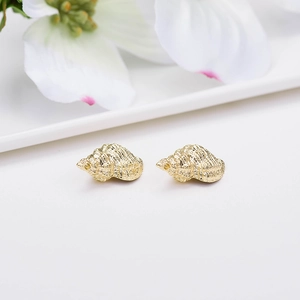 Prachtige Koperen Conch Schelp Hangers Vergulde Afwerking Spiraaltextuur Zeeslak Charmes Voor DIY Sieraden Maken Accessoires Handwerk