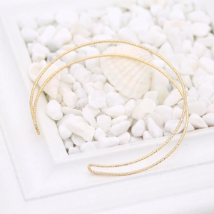 Minimalistisch Vergoldet Kupfer Offene Manschette Armreif DIY Schmuckherstellung Spira Zwirntextur Armband Zubehör Für Damen