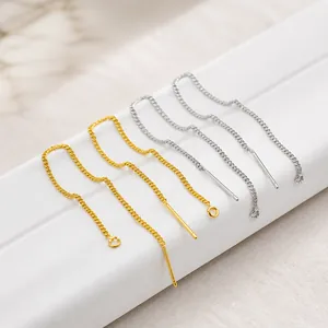 Dettaglio di fili per orecchini in argento e placcati oro 14K per gioielli DIY
