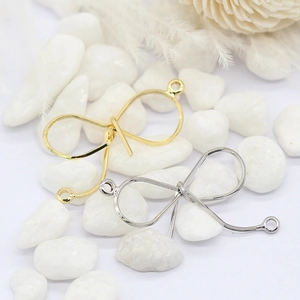DIY Messing Draad Omwikkeld Strik Hanger Sieraden Connector 24K Verguld Voor Handgemaakte Oorbellen Kettingen Accessoires