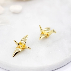 Pendentifs de grue en laiton plaqué or 14K pour la création de bijoux DIY et boucles