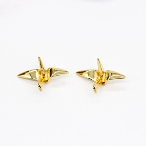 Pendentifs grue en cuivre plaqué or 14K pour la création de boucles d'oreilles DIY