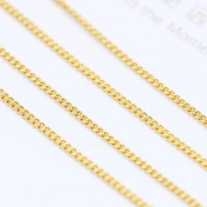 Chaîne en O délicate en cuivre plaqué or 14K pour la fabrication de bijoux DIY