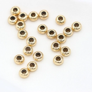 14K vergoldete Kupferschieberperlen für DIY Schmuckherstellung Ketten und Armbänder