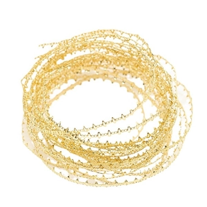 14K vergulde koperen zetdraad met gekartelde randen voor DIY sieraden maken en hobbywerk