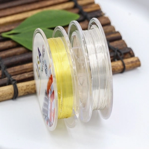 DIY jewelry 0.3mm gold and silver copper wire on spools for handmade craft beading
