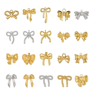 Pendentifs papillon élégants en or et argent pour création de bijoux DIY