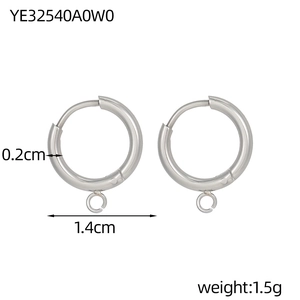 Macro shot of polished silver stainless steel hoop earrings with hanging loop details