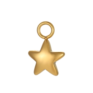 Poliertes Gold-Edelstahl Seestern-Anhänger Detail für DIY Halsketten Schmuckherstellung