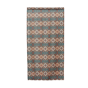 Ethnic door curtain with bohemian geometric floral pattern for home room partition