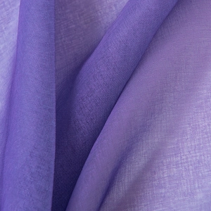 Lilac sheer organza window curtain with fine texture and lightweight translucent fabric