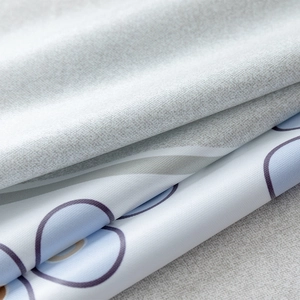Nordic waterproof printed tablecloth featuring soft grey texture and elegant floral patterns