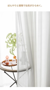Detail view of Japanese lace curtain showing delicate hollow patterns and soft white texture