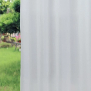 Outdoor white sheer curtains for patio gazebos with waterproof and translucent fabric