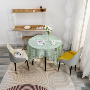 Nordic Rose Floral Lace Tablecloth Hollow Out Polyester Round Rectangular Table Cover For Dining Room Kitchen Party Decor