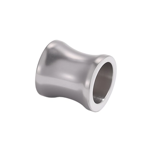Polierter silberner Ohrplug aus Edelstahl mit Double-Flare-Design für Schmuck