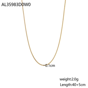 Minimalistisch 14K Verguld Roestvrij Staal Dunne Schakelketting 0.1cm Curb Chain Voor DIY Sieraden Maken Accessoires Dames