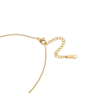 Gouden kruisketting met karabijnsluiting en IPG14K-tag voor DIY-sieraden