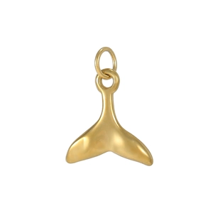 Detailed view of a golden mermaid tail pendant charm for DIY necklaces and jewelry