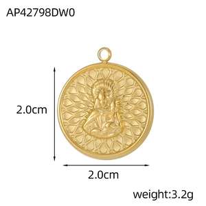 Makro-Detail des 2cm Gold-Ganesha-Anhängers mit Größen- und Gewichtsangaben
