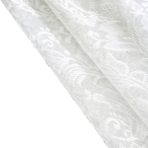 Rideau voilage blanc en dentelle rétro française avec motifs floraux pour la maison