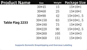 Detailed size chart for vintage hollow lace table runners from 45cm to 360cm length