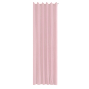 Pink Nordic folding curtain with metal rings and vertical accordion pleats for home decor